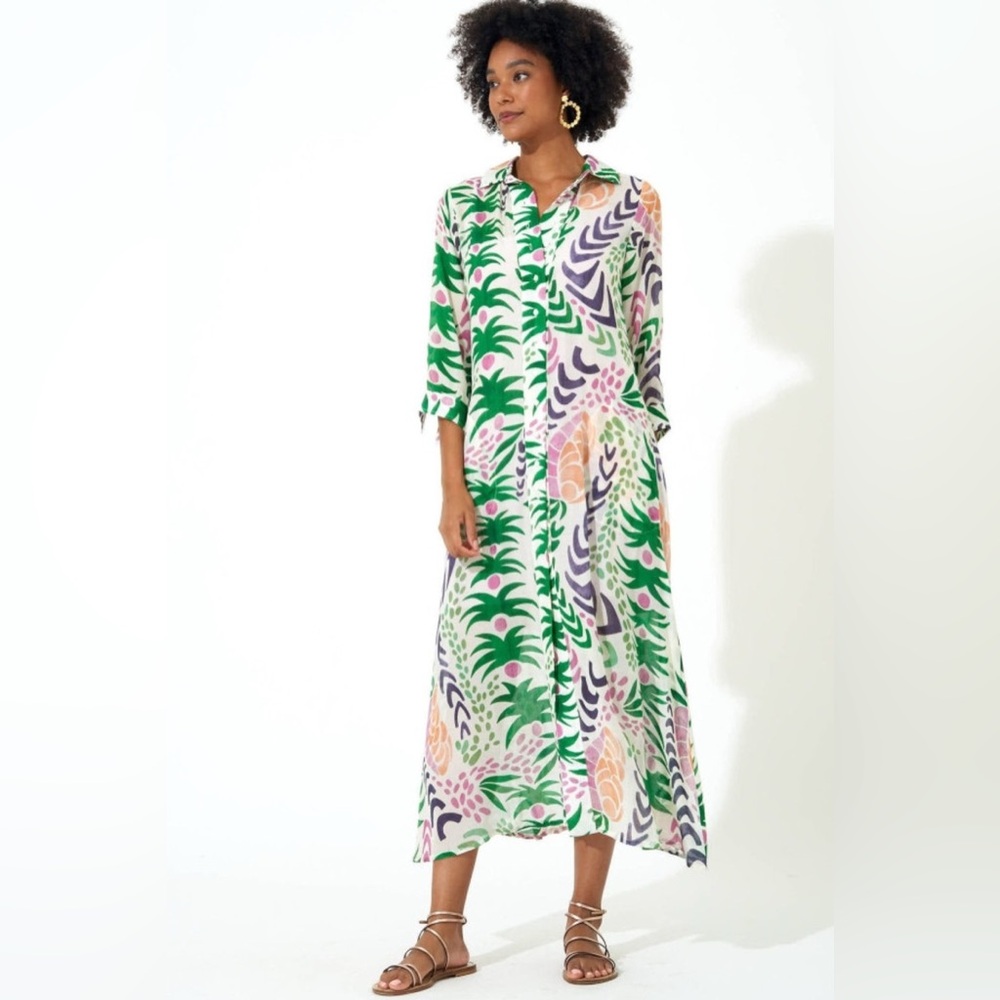 Oliphant Midi Floral Shirt Dress